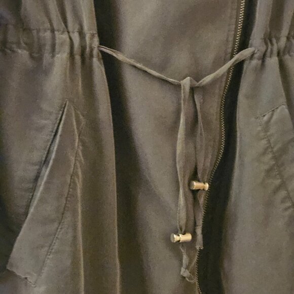 Divided H&M olive green oversized hooded Utility Gorpcore lightweight jacket 8 - Picture 11 of 14